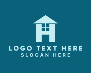 Village - Real Estate Home Letter H logo design