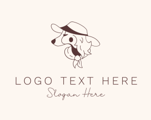 Doggo - Fashion  Dog Hat logo design