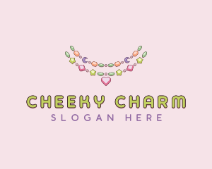 Charm Beads Necklace logo design