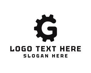 Letter G - Machine Gear Cog logo design