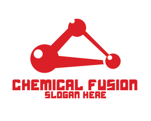 Chemistry - Red Shiny Atom logo design