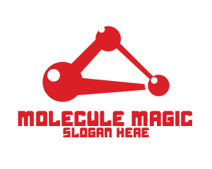 Molecule - Red Shiny Atom logo design