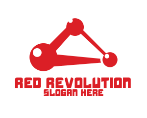 Red Shiny Atom logo design