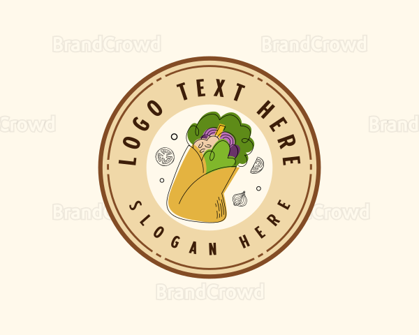 Pita Wrap Snack Logo