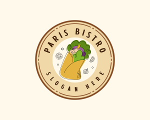  Pita Wrap Snack logo design