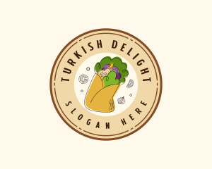 Turkish - Pita Wrap Snack logo design