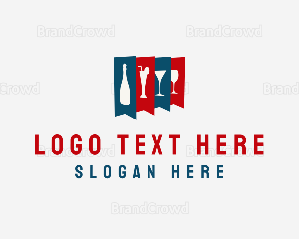 Alcoholic Drink Banner Logo