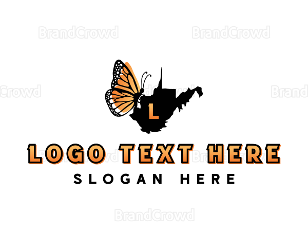 Monarch Butterfly West Virginia Logo