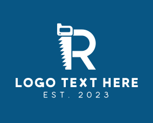 Tools - Saw Home Improvement Letter R logo design