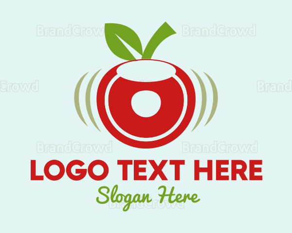 Apple Fruit Donut Logo