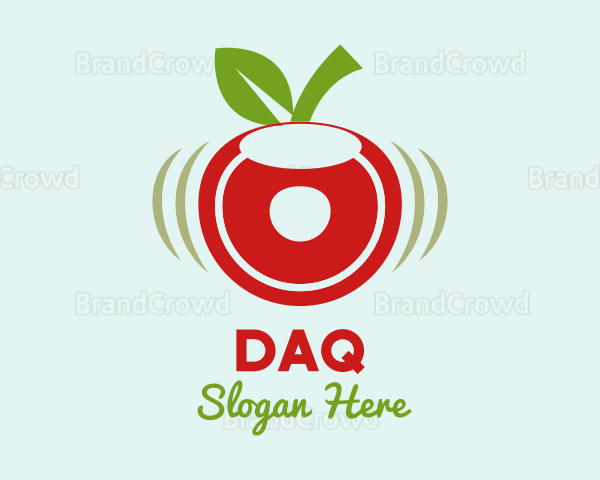 Apple Fruit Donut Logo