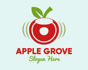 Apple Fruit Donut logo design