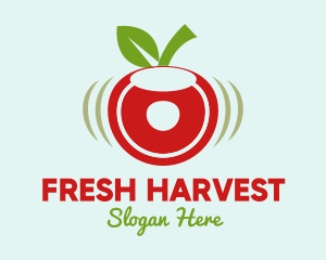 Fruit - Apple Fruit Donut logo design