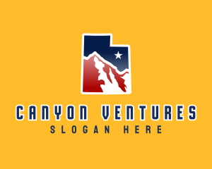 Canyon - Utah Canyon Cliff logo design