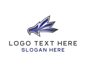 Blue Wings - Metallic Eagle Esports logo design