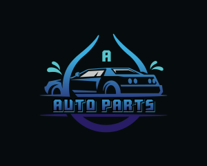 Auto Wash Droplet logo design