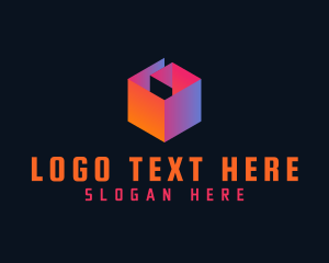 Platform - 3D Cube Box logo design