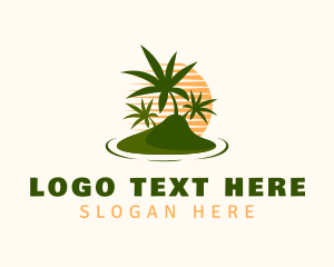 Island - Organic Weed Nature logo design
