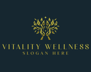 Tree Wellness Nature logo design