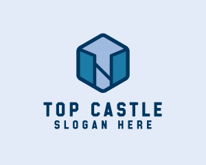 Gaming Cube Business Letter T logo design