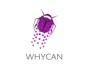 Purple Flying Beetle logo design