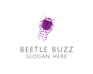 Purple Flying Beetle logo design