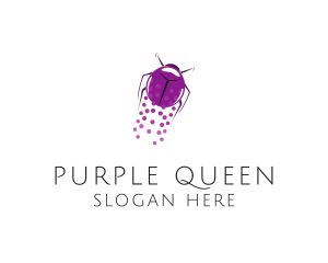 Purple Flying Beetle logo design