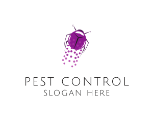 Purple Flying Beetle logo design