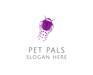 Purple Flying Beetle logo design