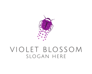 Purple Flying Beetle logo design