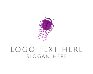 Insect - Purple Flying Beetle logo design