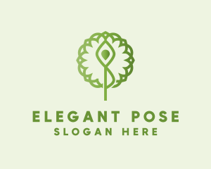 Pose - Yoga Tree Pose logo design