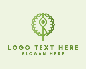 Exercise - Yoga Tree Pose logo design