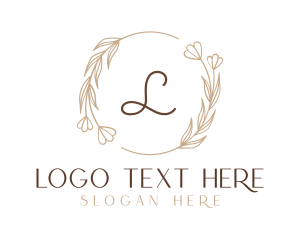 Baby Shower - Floral Wedding Planner Lettermark logo design