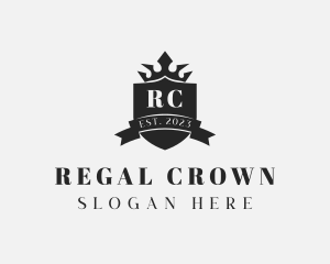 Shield Regal Crown logo design