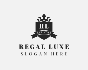 Shield Regal Crown logo design