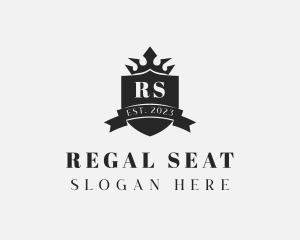 Shield Regal Crown logo design