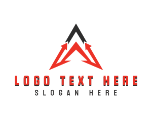 Modern - Letter A Arrow Direction logo design