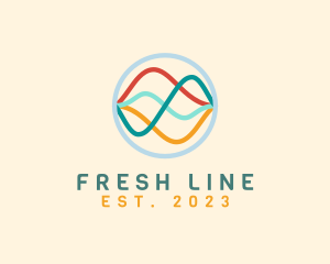 Line - Abstract Wave Lines logo design