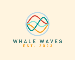 Abstract Wave Lines logo design