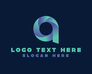 Professional - Gradient Tech Letter A logo design