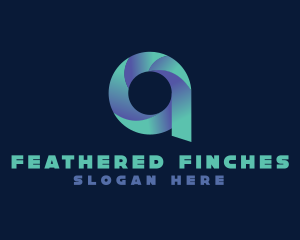 Gradient Tech Letter A logo design