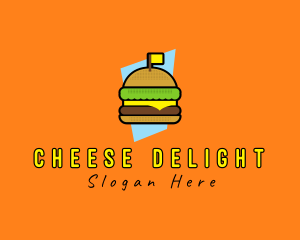 Retro Cheese Burger logo design