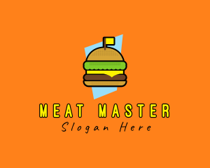 Retro Cheese Burger logo design