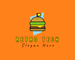 Retro Cheese Burger logo design