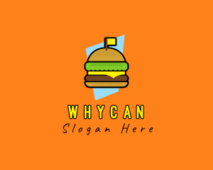 Food Store - Retro Cheese Burger logo design