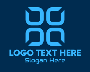 Application - Blue Technology Company logo design