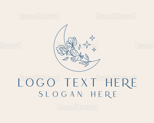 Moon Flower Boho Logo