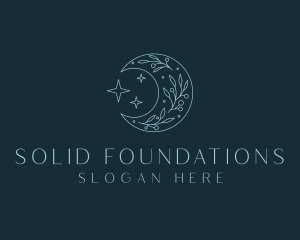Floral Moon Holistic Logo
