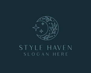 Floral Moon Holistic Logo